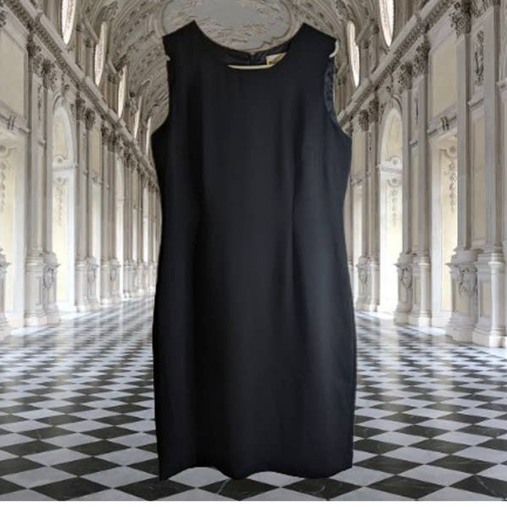 Ronni Nicole 14 black, sleeveless sheath dress lined. Work winter/fall polyester